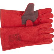 Термостойкие краги ЗУБР Мастер для сварки и тяжелых механических работ, спилковые, с подкладкой, 350 мм