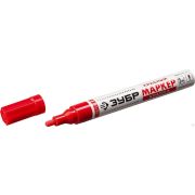 Маркер-краска ЗУБР, 2 мм круглый, красный, серия Профессионал