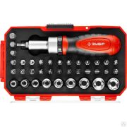 Отвертка ЗУБР Компакт-38 набор реверсивная с насадками 38 шт