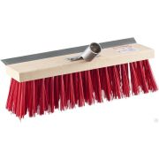 Щетка GRINDA EURO уличная без ручки, с мет скребком, буковая колодка, жесткая щетина, мет держатель для черенка, 30см