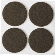 Накладки STAYER COMFORT на мебельные ножки, самоклеящиеся, фетровые, коричневые, круглые - диаметр 35 мм, 4 шт
