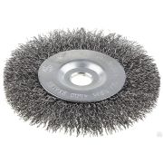 Щетка STAYER дисковая для точильно-шлифовального станка, витая сталь 0,3 мм, 175/12,7/16 мм