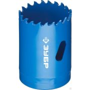 Коронка биметаллическая, быстрорежущая сталь ЗУБР 38 мм