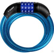 Замок ЗУБР Профессионал, тросовый, кодовый, с изменяемым кодом, длина троса - 950 мм, d 10 мм