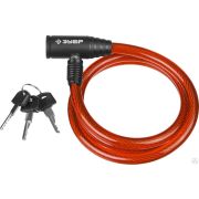 Замок ЗУБР Мастер, тросовый, 3 ключа в комплекте, длина троса 950 мм, d 10 мм