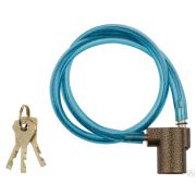 Замок навесной ЗУБР Мастер велосипедный, дисковый механизм секрета, ключ 7 PIN, 600 мм