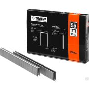 Скобы для степлера тонкие, широкие тип 55, 2500 шт ЗУБР 15 мм