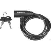 Замок ЗУБР СТАНДАРТ, тросовый, 2 ключа в комплекте, длина троса 950 мм, d 6 мм