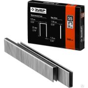 Скобы для степлера тонкие, широкие тип 55, 2500 шт ЗУБР 20 мм