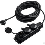 Силовой удлинитель ЗУБР КГ 3х25 15 м 3гн 4000Вт IP44, КГ 325-Ш3, Профессионал
