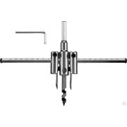 Сверло ЗУБР Мастер регулируемое по дереву, двухрезцовое Балеринка, d=40-200 мм, 1-30 мм, в блистере