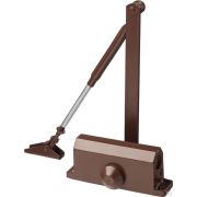 Доводчик дверной STAYER, для дверей массой до 80 кг, цвет коричневый