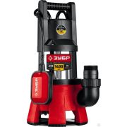 Дренажный насос для грязной воды ЗУБР, корпус - нерж сталь, 1400 Вт