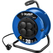 Силовой удлинитель на катушке ЗУБР ПВС 3х15 20 м 3500Вт IP44, ПВС 315