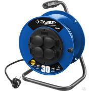 Силовой удлинитель на катушке ЗУБР ПВС 3х15 30 м 3500Вт IP44, ПВС 315