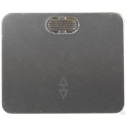 Выключатель СВЕТОЗАР ГАММА проходной, с подсветкой, одноклав, без вставки и рамки, цвет светло-серый металлик, 10A