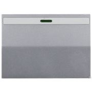 Выключатель СВЕТОЗАР ЭФФЕКТ проходн, с эффектом свечения, одноклав, без вставки и рамки, св-серый метал, 10A/~250B