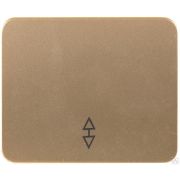 Выключатель СВЕТОЗАР ГАММА проходной, одноклавишный, без вставки и рамки, цвет золотой металлик, 10A/~250B