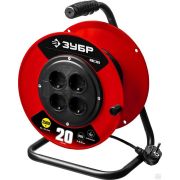 Удлинитель на катушке ЗУБР ПВС 3х075 20 м 2200Вт, ПВС 307