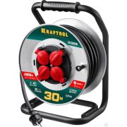 Силовой удлинитель на стальной катушке KRAFTOOL КГ 3х25 30 м 4000Вт IP44, K-325