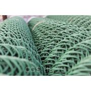 Сетка рабица с полимерным покрытием зеленая 50х50х2,2 мм 1,5x10м.