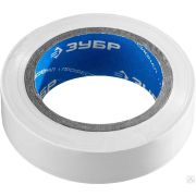 Изолента ПВХ, 10 м х 15 мм ЗУБР Электрик-10 белая