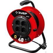 Удлинитель на катушке ЗУБР ПВС 3х075 40 м 2200Вт, ПВС 307